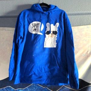 Llama Spit Happens hooded sweatshirt